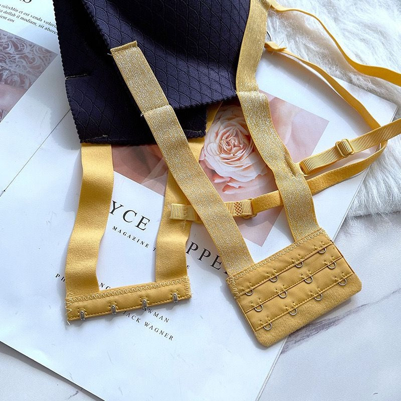 Flourish 1 Pc Non-Wired Padded Bra – Cute & Stylish with Contrast Glitter Straps, Hollow Back, Light Padding & 4-Hook Adjustable Closure (3D2022)