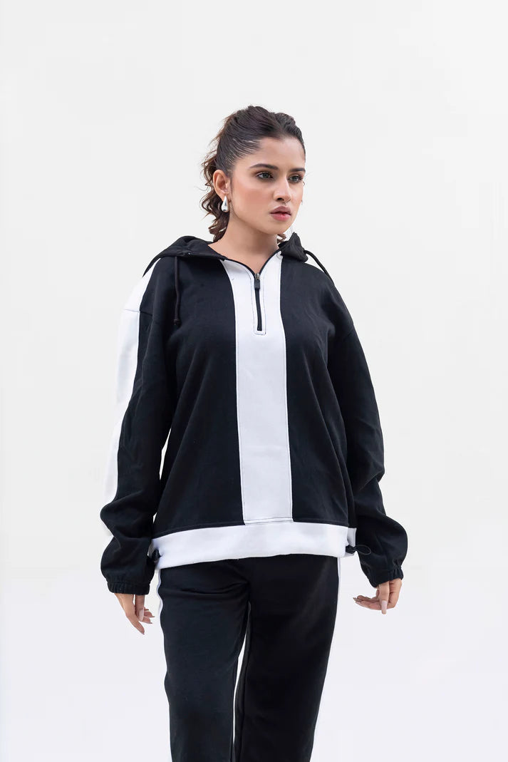 Women’s FX Quarter Zip Tracksuit – Black/White