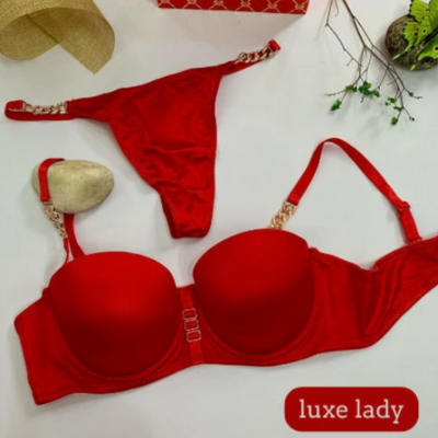 LOOP BUCKLE THIN PAD BRA SET SILK STUFF