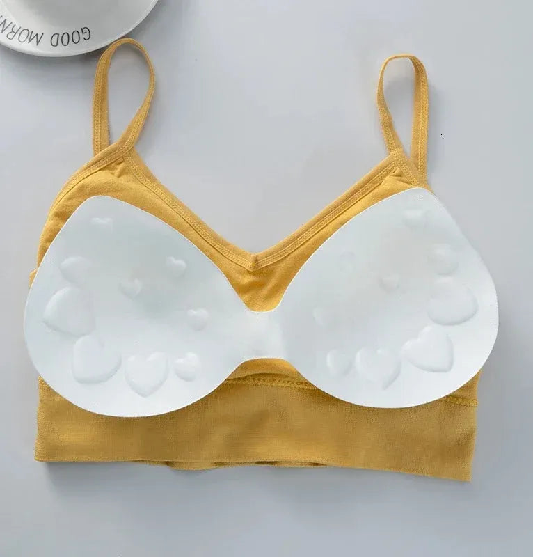 Seamless Push-Up Tank Bralette – Backless Crop Top